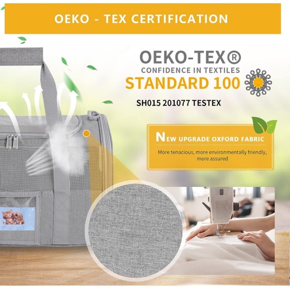 NWT Dog / cat Carrier Airline Approved, Small, up to 15lb, Collapsible Grey - Picture 3 of 7